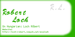 robert loch business card