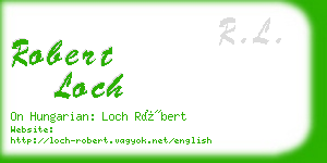 robert loch business card